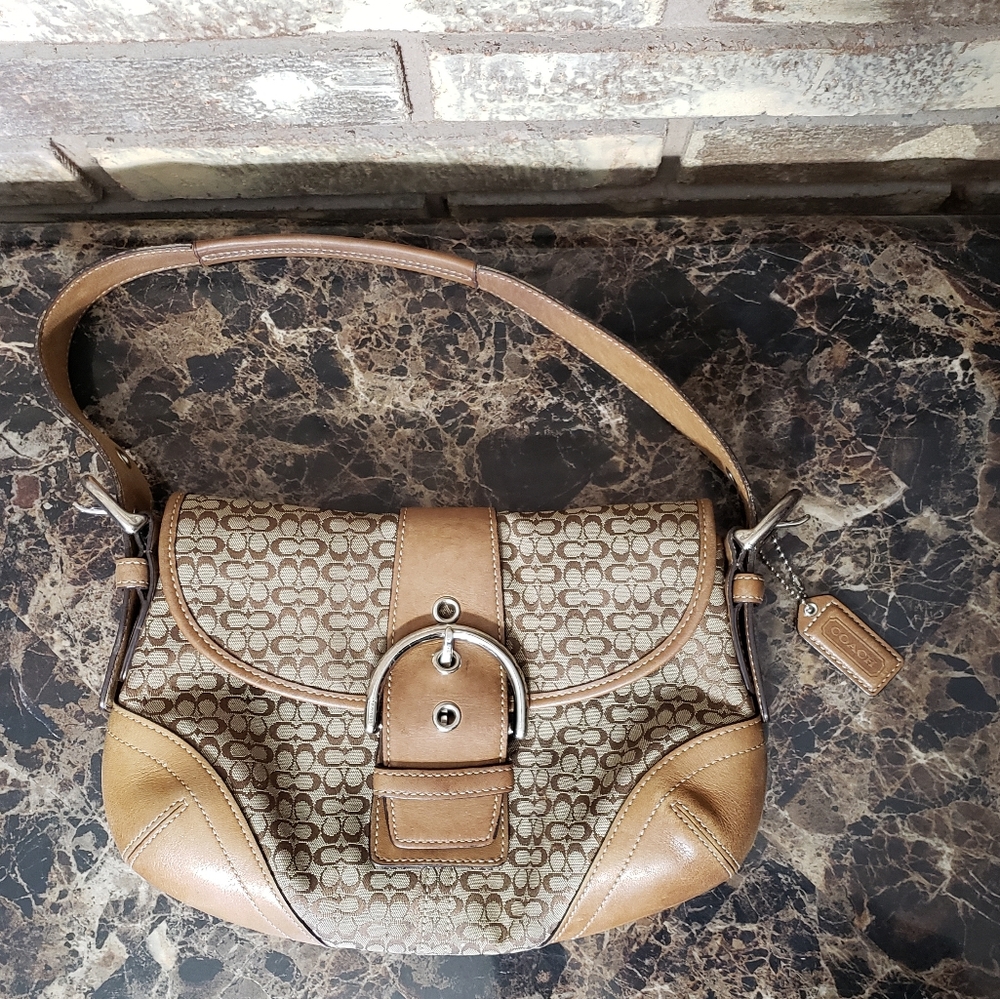 Coach Signature Canvas and Leather shoulder bag